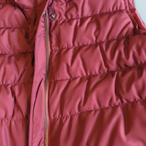 J Jill Puffer Vest Womens Medium Maroon Down Pockets Outdoor - Picture 5 of 8